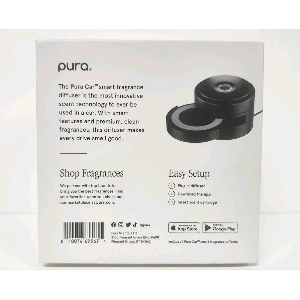 Pura Car Fragrance Diffuser Smart Scent w/ White Tea No. 1 Fragrance NEW OB - Picture 2 of 3